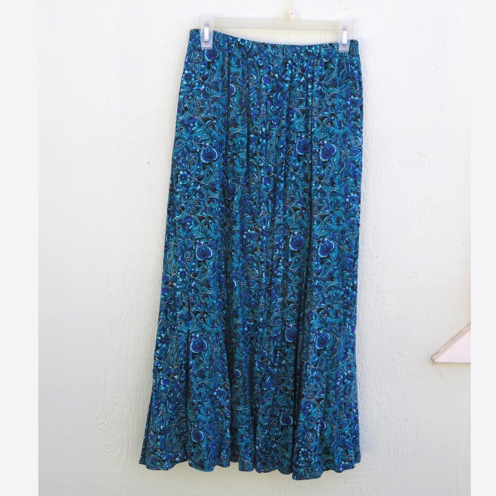 Paisley floral maxi skirt